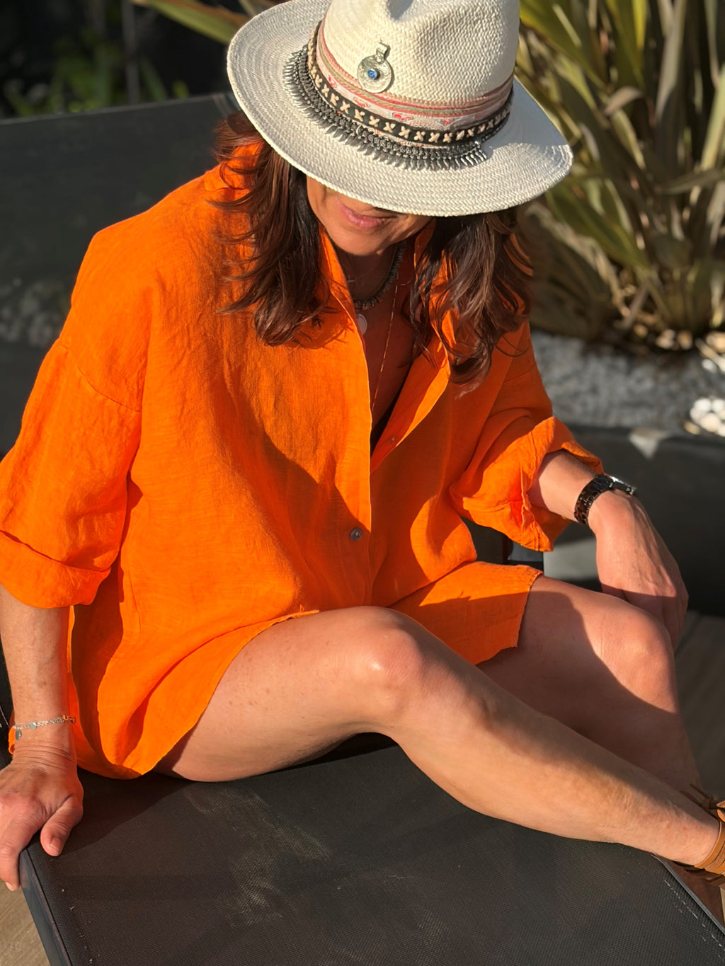 Chemise Oversize en Lin – Style Bohème Chic
