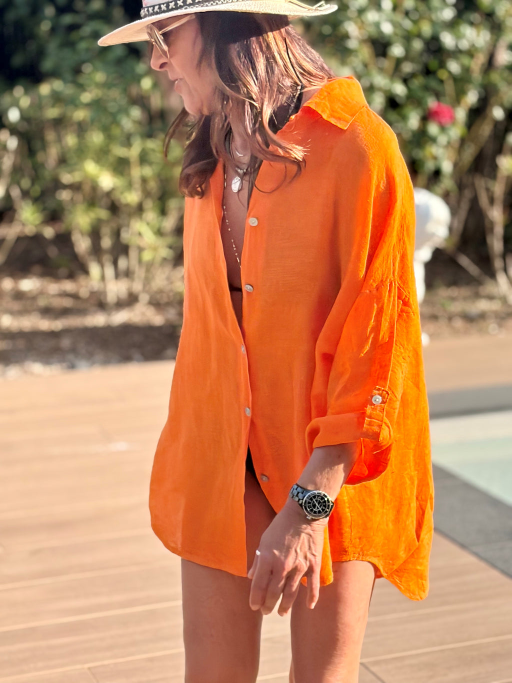 Chemise Oversize en Lin – Style Bohème Chic