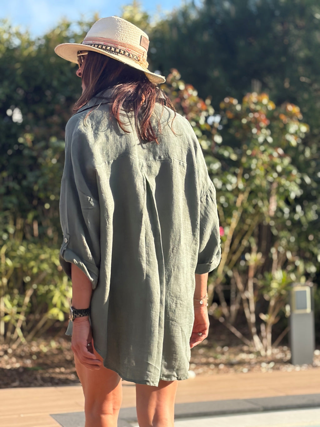 Chemise Oversize en Lin – Style Bohème Chic