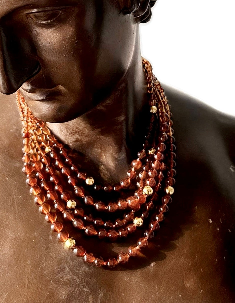 Collier Ras de Cou Perles Marron – Style Naturel Bohème
