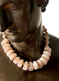 Collier Ras de Cou Perles & Pierre Rose Pâle – Style Romantique