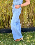 Jeans bleu clair évasé