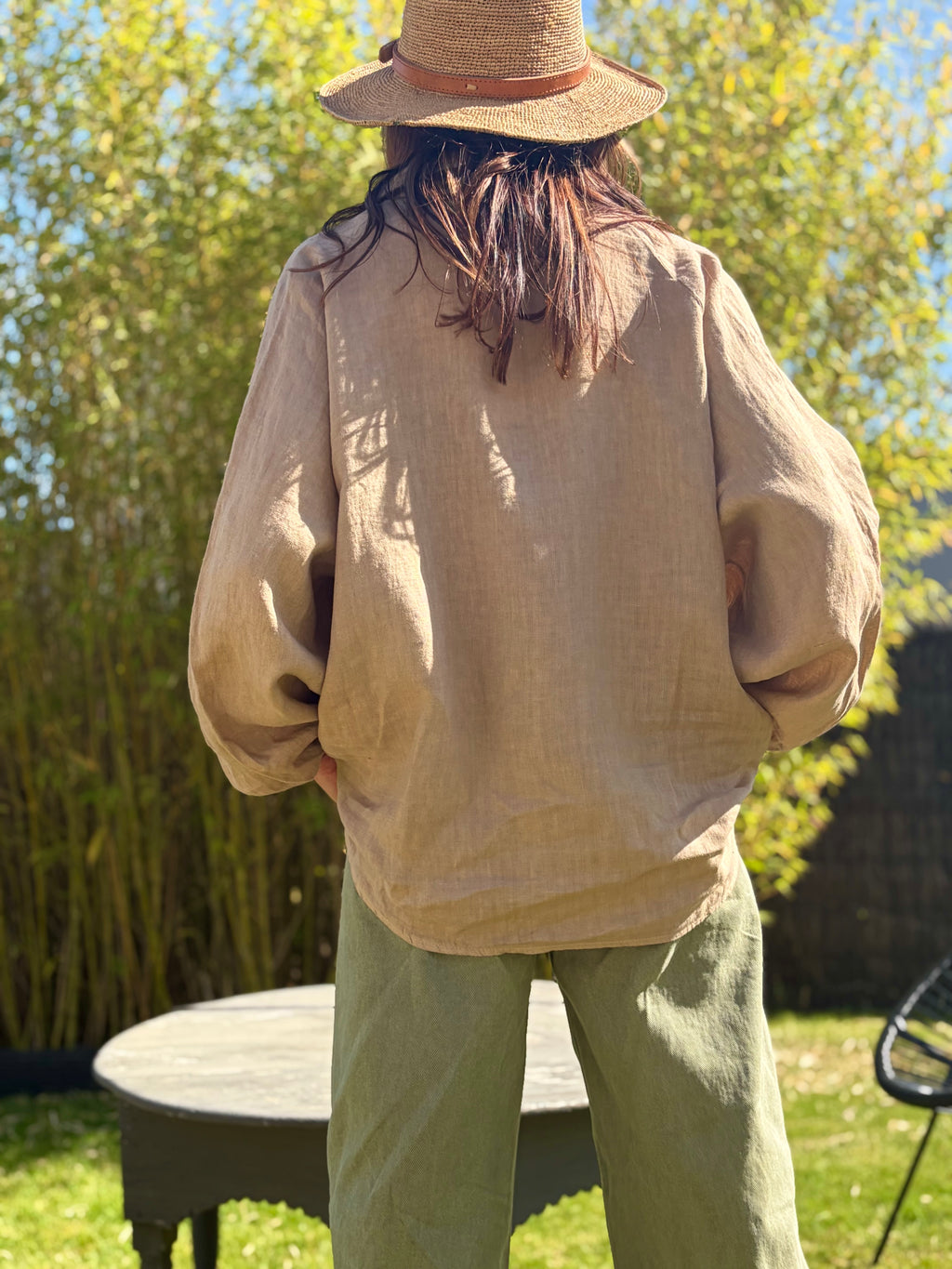 Chemise longue en lin