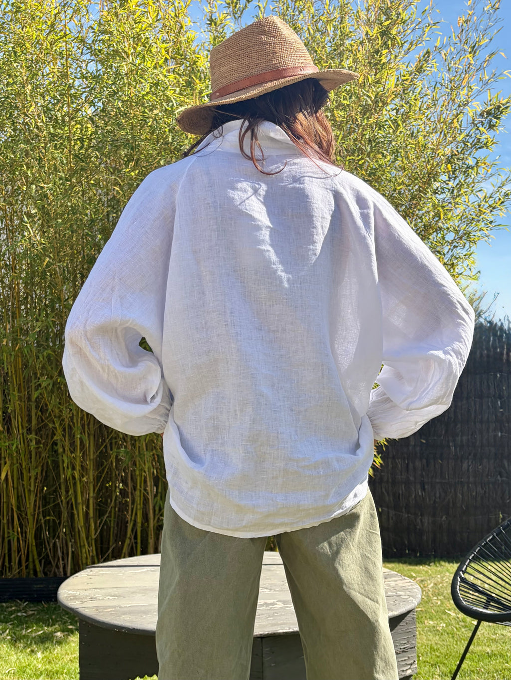 Chemise longue en lin