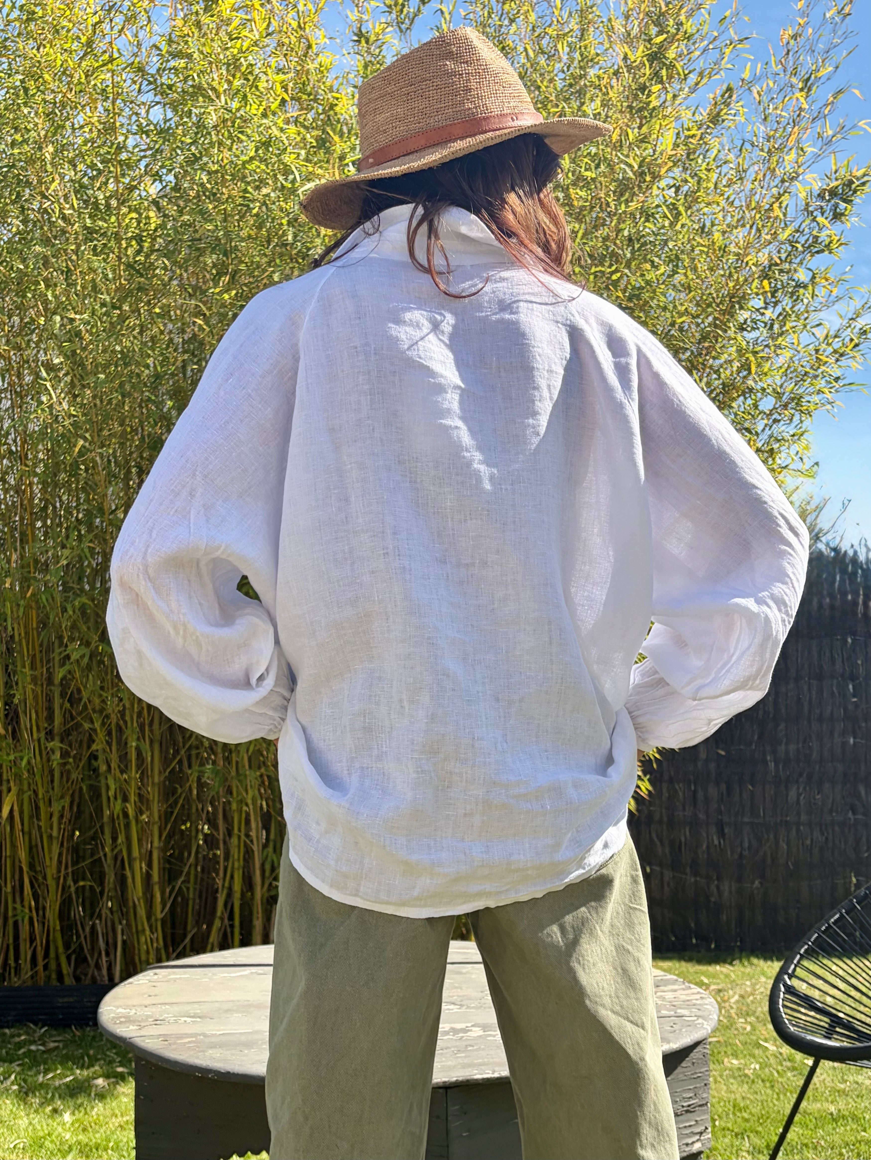 Chemise longue en lin