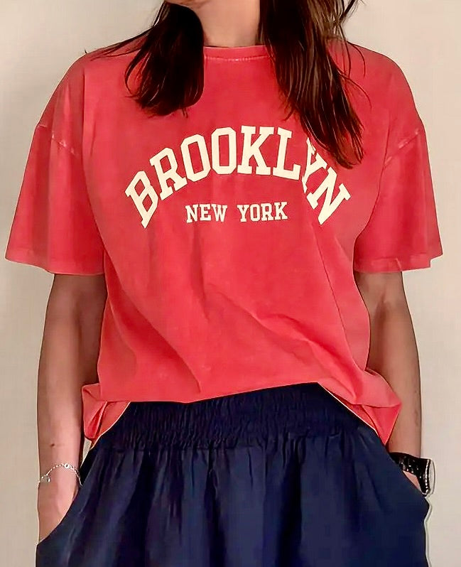 T-shirt manche courte effet délavé
